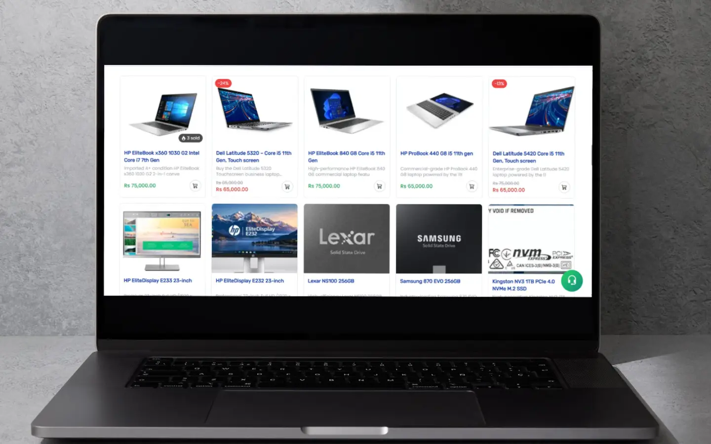 TechSale - Custom Laptop Store & E-Commerce Platform